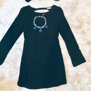 Long sleeve open back mini dress — sz Small